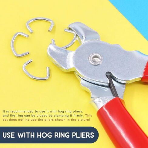 Hilitchi Galvanized Steel Hog Rings for Bungee Shock Cords Animal Pet Cages Bagging Traps Sausage Casing Meat Bags Fencing Railing and More(1/2-1000PCS) in Kuwait