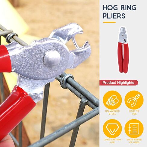 Hilitchi Galvanized Steel Hog Rings for Bungee Shock Cords Animal Pet Cages Bagging Traps Sausage Casing Meat Bags Fencing Railing and More(1/2-1000PCS) in Saudi Arabia