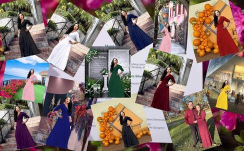 LightlyKiss Plus-Size Maxi Dresses for Women African Summer 3/4 Sleeves Beach Sundress with Pockets in Kuwait