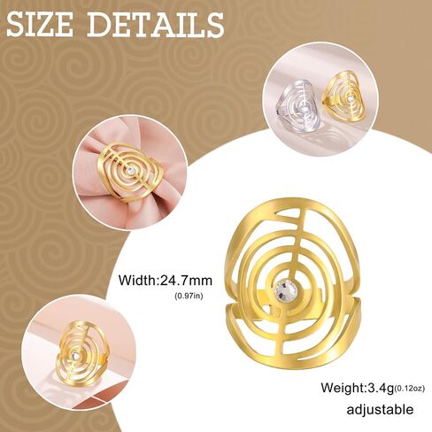 Dreamtimes Cho Ku Rei Reiki Ring Protection Healing Symbol Yoga Rings For Women Sacred Geometry Stainless Steel Energy Yoga Power Ring Sacred Geometry Amulet in Saudi Arabia