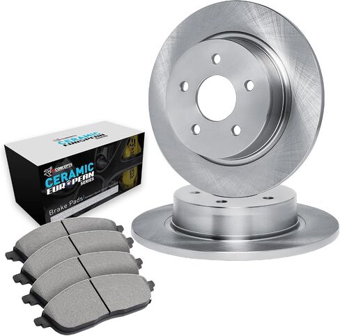 R1 Concepts Rear Brakes and Rotors Kit |Rear Brake Pads| Brake Rotors and Pads| Semi Metallic Brake Pads and Rotors |fits 2016-2021 Audi TT Quattro, Volkswagen Jetta, Tiguan, Tiguan Limited in Saudi Arabia