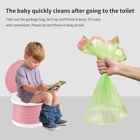 Travel Potty for Toddler, Portable and Foldable Toilet, Apply to Seat Emergency Toilet for Car, Camping, Outdoor, Indoor (grey, large) in Kuwait