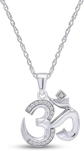 OM, OHM, AUM Symbol Pendant Necklace 14k Gold Over Sterling Silver in Kuwait