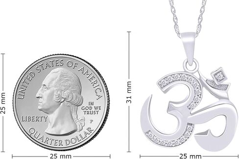 OM, OHM, AUM Symbol Pendant Necklace 14k Gold Over Sterling Silver in Kuwait