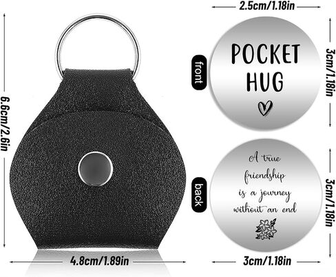 Double Sided Inspirational Pocket Hug Token Friendship Besties Friends BFF Long Distance Gifts for Women Men Christmas #PH14 in Saudi Arabia