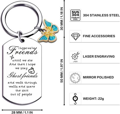 Best Friend Birthday Gifts for Women, Funny Unique Cute Keychain Friendship Gifts for Women Friends in Saudi Arabia
