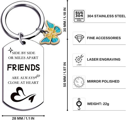 Best Friend Birthday Gifts for Women, Funny Unique Cute Keychain Friendship Gifts for Women Friends in Saudi Arabia