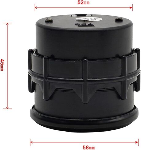 2-1/16 بوصة 52 مم مجموعة قياس التربو/الفراغ 30 رطل لكل بوصة مربعة مؤشر 7 ألوان وشاشة LED مناسبة لشاحنة السيارة بقرص أسود - عدسة شفافة in Kuwait