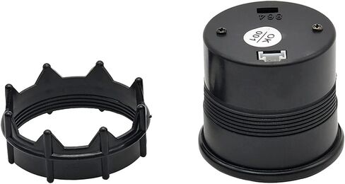 2-1/16 بوصة 52 مم مجموعة قياس التربو/الفراغ 30 رطل لكل بوصة مربعة مؤشر 7 ألوان وشاشة LED مناسبة لشاحنة السيارة بقرص أسود - عدسة شفافة in Kuwait