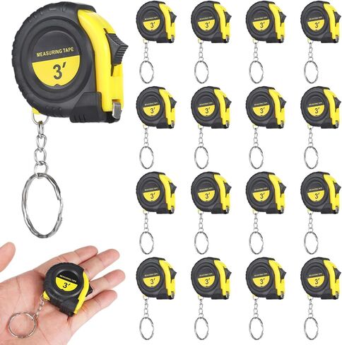 80 PCS Small Tape Measure Keychains, 3 Ft Measuring Range Mini Retractable Measuring Tape Key Chains, Pocket Portable Measurement Tape Bulk in 4 Colors for Favors Birthday Gift Daily in Saudi Arabia