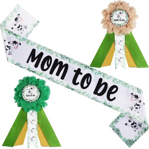 Pink Jungle Theme Baby Shower Decorations, Safari Jungle Animals Mom to Be Sash Dad to Be Corsage Pins, Wild Animal Gender Reveal Party Maternity Sets Pregnant Keepsake Prop Supplies in Kuwait
