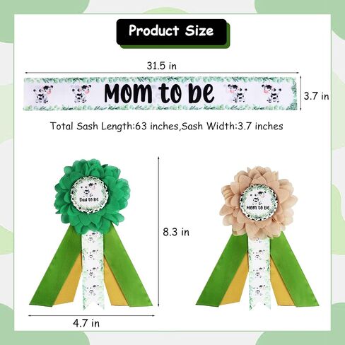 Pink Jungle Theme Baby Shower Decorations, Safari Jungle Animals Mom to Be Sash Dad to Be Corsage Pins, Wild Animal Gender Reveal Party Maternity Sets Pregnant Keepsake Prop Supplies in Kuwait