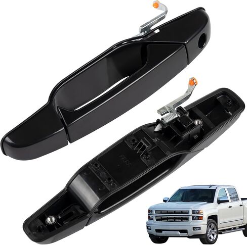 مقبض باب Avsty لسيارة Chevy Silverado Suburban Tahoe Avalanche GMC Sierra 1500 2500 3500 Yukon Cadillac Escalade 2008 2009 2010 2011 2012 2013 2014 شيفروليه لاتش للسائق الأمامي والركاب حزمة من 2 in Kuwait