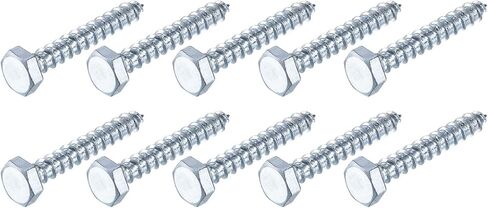 METALLIXITY Hex Lag Screws (M8x60mm)25Pcs, Carbon Steel Self-Tapping Wood Bolts - for Household Applications in Saudi Arabia