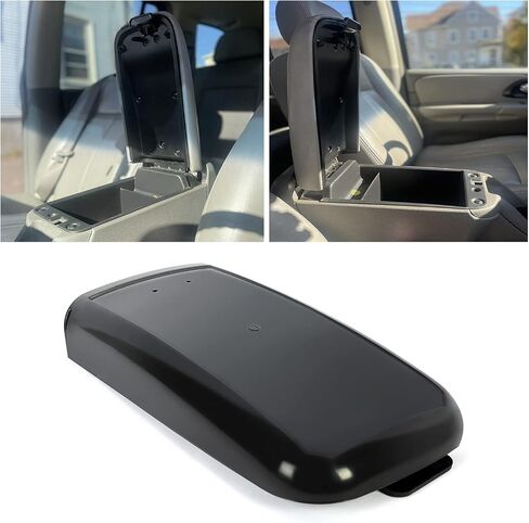 Kojem Center Console Armrest Lid W/Latch Compatible with 02-09 Trailblazer Envoy 03-08 Ascender 05-09 Saab 9-7x 02-04 Bravada 04-07 Rainier Replace for 25998847 25998844 25998838 (W/Leather Cover) in Kuwait