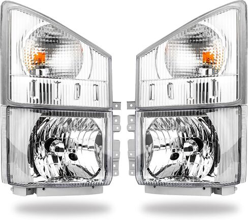 OLLEN Headlight & Corner Lamp Assembly, Compatible with ISUZU ELF NPR NPR-HD NQR NRR 2008-2020, Left Driver Side(Headlight & Corner Light) in Kuwait