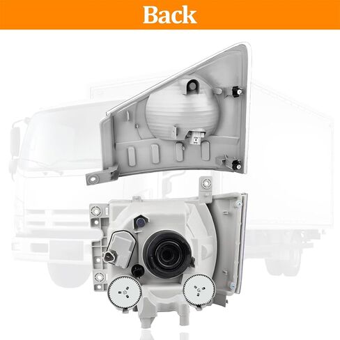 OLLEN Headlight & Corner Lamp Assembly, Compatible with ISUZU ELF NPR NPR-HD NQR NRR 2008-2020, Left Driver Side(Headlight & Corner Light) in Kuwait