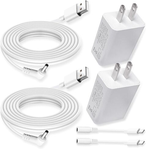3 Pack Power Adapter Plug Charger for Ring Stick Up Cam Plug-in Camera & Ring Pan Tilt Stick Up,Ring Spotlight Cam, Ring Spotlight Cam Pro/Spotlight Plus Camera Charging Cord Cable 13.2ft White in Saudi Arabia
