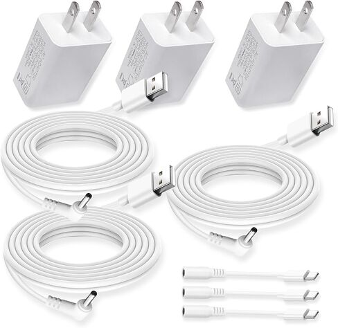 2 حزمة شاحن قابس محول الطاقة لكاميرا Ring Stick Up Cam Plug-in وRing Pan Tilt Stick Up، Spotlight Cam Pro/Plus كابل سلك شحن الكاميرا 13.2 قدم أبيض in Kuwait