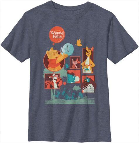 Disney Winnie Pooh and Friends Boy's Heather Crew Tee in Saudi Arabia