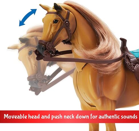 Sunny Days Entertainment Morgan Horse with Moveable Head, Realistic Sound and 14 Grooming Accessories - Blue Ribbon Champions Deluxe Toy Horses in Saudi Arabia