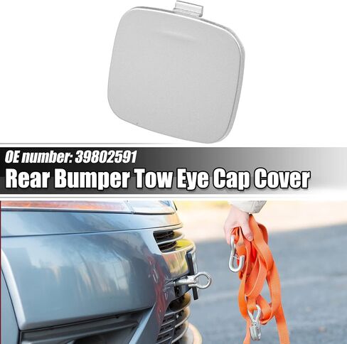 ACROPIX Silver Tone Rear Bumper Tow Hook Eye Cap Cover Replacement Fit for Volvo S60 2011-2018 No.39802591 - Pack of 1 in Saudi Arabia