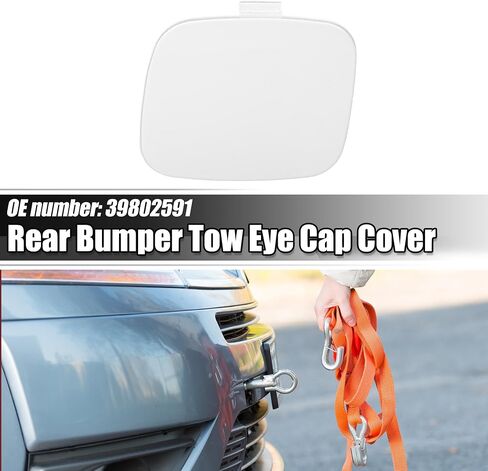 ACROPIX Silver Tone Rear Bumper Tow Hook Eye Cap Cover Replacement Fit for Volvo S60 2011-2018 No.39802591 - Pack of 1 in Saudi Arabia