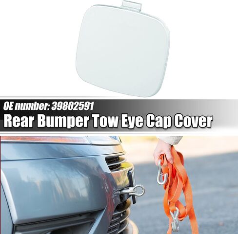 ACROPIX Silver Tone Rear Bumper Tow Hook Eye Cap Cover Replacement Fit for Volvo S60 2011-2018 No.39802591 - Pack of 1 in Saudi Arabia