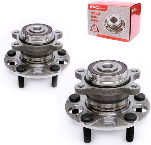FKG 512257 Rear Wheel Bearing Hub Assembly fit for 2006-2011 Honda Civic (ABS LX DX GX Only 1.8L), 5 Lugs Set of 2 in Kuwait