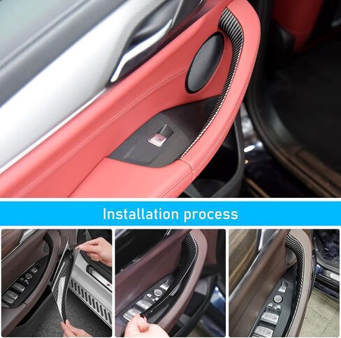 TTCR-II متوافق مع أغطية مقبض الباب BMW X3 2018-2024 X4 2019-2024، قطعتان من أغطية مقبض سحب الباب لـ X3 G01 وX4 G02 جانب السائق والراكب (ليست ألياف الكربون الحقيقية) in Kuwait