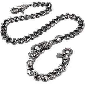 Double Skull hands Wallet Chain Trucker Biker Punk Key chain SY122