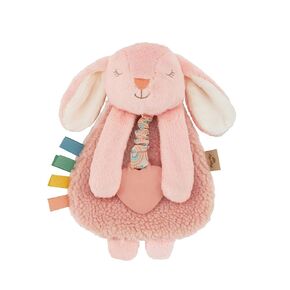 Itzy Ritzy - Itzy Lovey Including Teether - Baby Lovey with Teether, Textured Ribbons & Dangle Arms - Features Crinkle Sound, Sherpa Fabric and Minky Plush (Puppy)