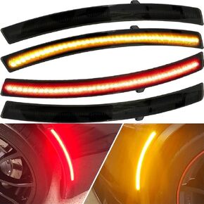 Smoked Lens Corvette C7 LED Side Marker Lights for 2014 2015 2016 2017 2018 2019 Chevy Corvette Z06 ZR1 Grand Sport Stingray Front Rear LED Sidemarker Turn Singal Lamps 23210929 22771196