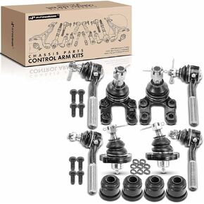 A-Premium Set of 10, Front Upper Lower Ball Joint, Inner Outer Tie Rod End, Compatible with Nissan Pathfinder 1987-1992, Pickup 1995-1997, D21 1986-1994