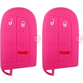 2x New Key Fob Remote Fobik 3 Buttons Silicone Cover Fit/For Dodge Jeep..