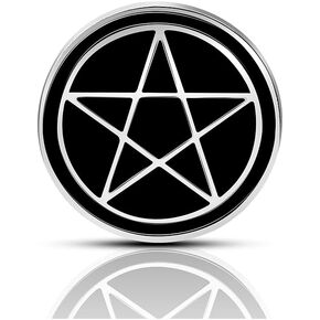 Pentagram Brooch Artist Shiny Jewelry Art Student Graduation Souvenir Brooch Drip Oil Painted Enamel Pin Suitable for Hat Jacket Canvas Bag Halloween Brooch Gift