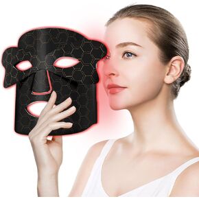 Red Light Therapy for Face, 7+1 Colors Near-infrared 850nm LED Face Mask Light Therapy, Portable and Rechargeable Light Therapy device, Red Light Therapy At Home and Wireless Led Face Mask