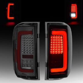 Sequential LED Tail Light for 2007-2013 Chevy Silverado 1500 2500HD 3500HD,With Starting Animated, Dynamic Turn Signal, Unique Shaped Design,Smoked Lens Rear Light,Break,Reverse Light