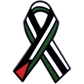 Palestinian Flag Ribbon Enamel Pin Badge Lapel Pin Collar Pin Jacket Set Alloy Brooch Badge Collar Pin Lapel Pin Decorative Pin Set Jewelry Accessories Gift