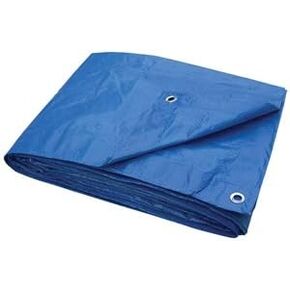 Rocky Mountain Goods Light Duty Tarp - Aluminum Grommet Every 3 feet - Mildew/Rot Resistant - 3.5 mil Thickness - Waterproof - Tarp for Tent Camping. Bike, Backpacking - Multi use tarp (6' x 8')