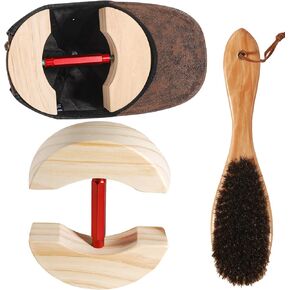 قبعة نقالة مع فرشاة خشبية إضافية، قبعة نقالة للقبعات المجهزة وقبعة رعاة البقر للرجال، جاك نقالة شديدة التحمل in Kuwait