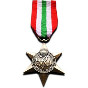 إيطاليا ستار WW2 الميدالية العسكرية الكومنولث البريطاني للبحر والخدمة البرية نسخة طبق الأصل