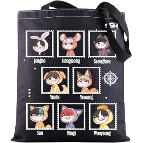 BWWKTOP K-Pop Group Tote Bag K Pop Music Fans Gifts Music Group Members Canvas Shoulder Bag K-Pop Band Merchandise