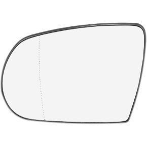 X AUTOHAUX Car Rearview Mirror Glass Replacement with Backing Plate Heated Left Driver Side for Jeep Cherokee 2014 2015 2016 2017 2018 2019