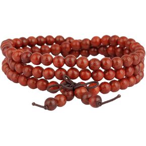 SUNYIK 6mm 108 Tibetan Buddhist Mala Bracelet Natural Beaded Prayer Bead for Women Men