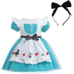 Lito Angels Princess Tulle Dress Costume with White Apron and Hair Hoop for Baby Toddler Little Girls Size 12 Months - 5T