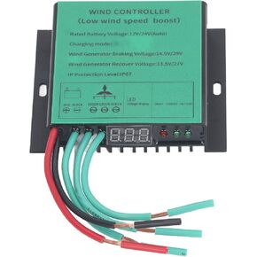 MPPT Wind Turbine Controller, IP67 Waterproof Wind Generator Controller, 100W-600W 12V 24V Universal Low Voltage MPPT Boost Controller with LED Indicator