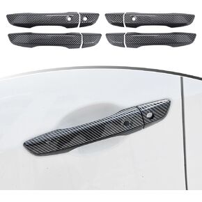 for Honda Civic 10th Gen 2016-2021 Sports Accessories Exterior Door Handle Cover Exterior Trims Handle Protection with Smart Auto Lock Holes (Glossy Black)
