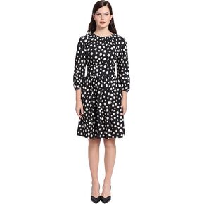 Maggy London Women's Petite Wide Waistband Fit & Flare Dress