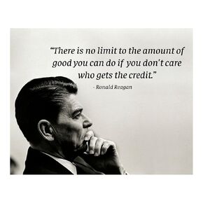 No Limit To Goodness - Ronald Reagan Patriotic Inspirational Wall Art, This Motivational Wall Decor Poster Art Is A Ideal For Home Decor, Bedroom Decor, Boys Room Decor or 4th Of July, Unframed - 8x10